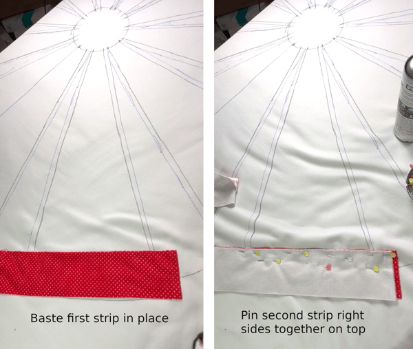 05 Call Ajaire QC Tree Skirt First two QC strips together