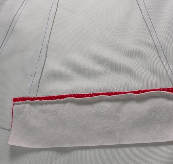 06 Call Ajaire QC Tree Skirt First two QC strips sewn