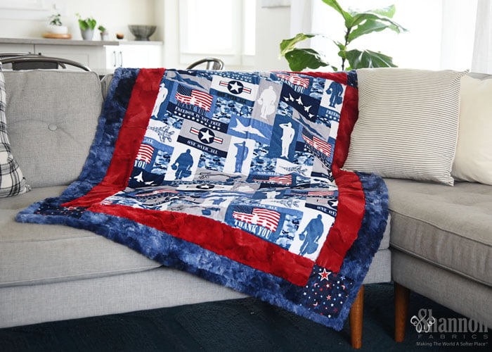 Patriotic and Military-Themed Cuddle® Minky Plush Fabrics