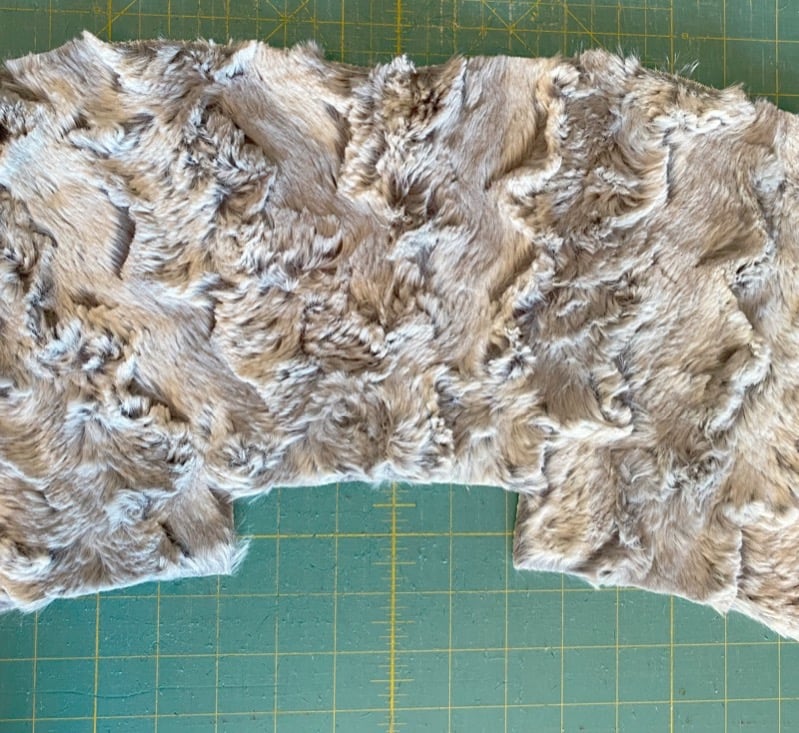 Call Ajaire Mackinaw Tips facing piece sewn and fluffed