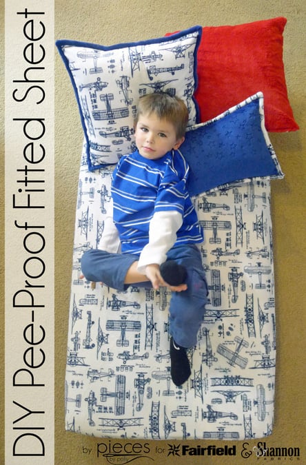 Fun DIY sewing project - Cuddle® Pillows and fitted sheet - tutorial by Pieces by Polly
