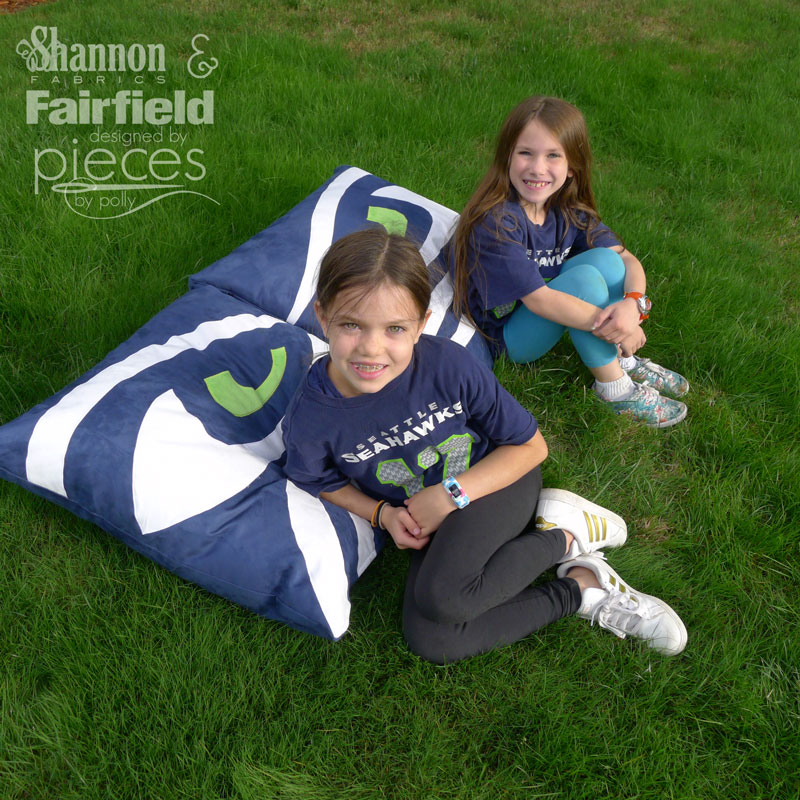 DIY Seahawks Football Pillows with Cuddle Suede