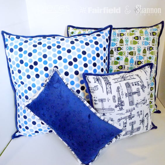 Fun DIY sewing project - Cuddle® Pillows with contrast binding - tutorial by Pieces by Polly