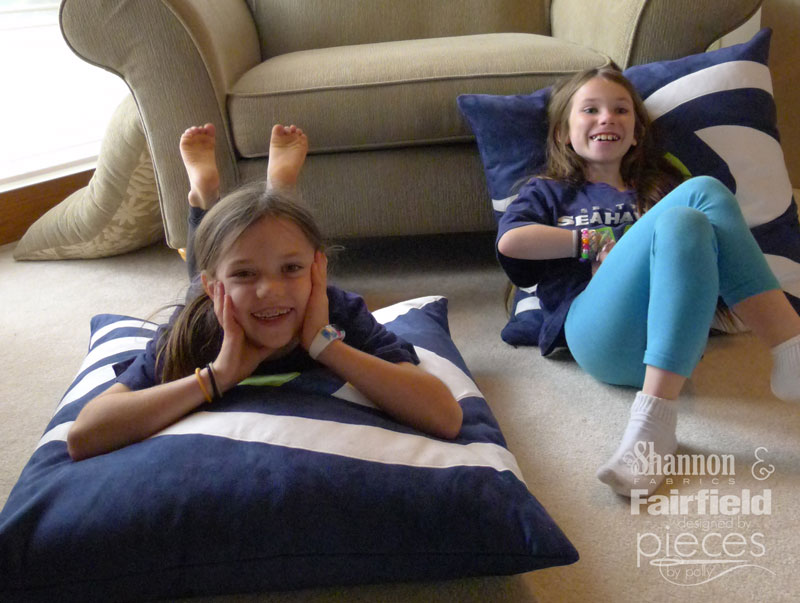 DIY Seahawks Football Pillows with Cuddle Suede