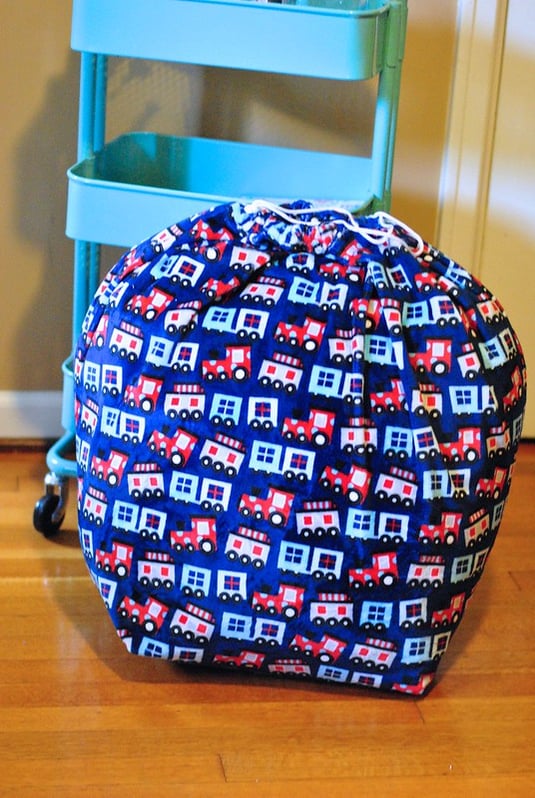  The cutest Toddler Train Room Cuddle fabric makeover by Lindsay Sews