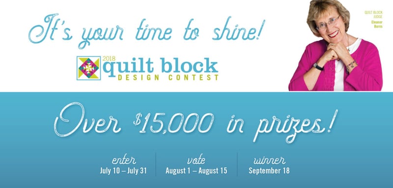 AccuQuilt Quilt Block Design Contest 2018 Banner-1