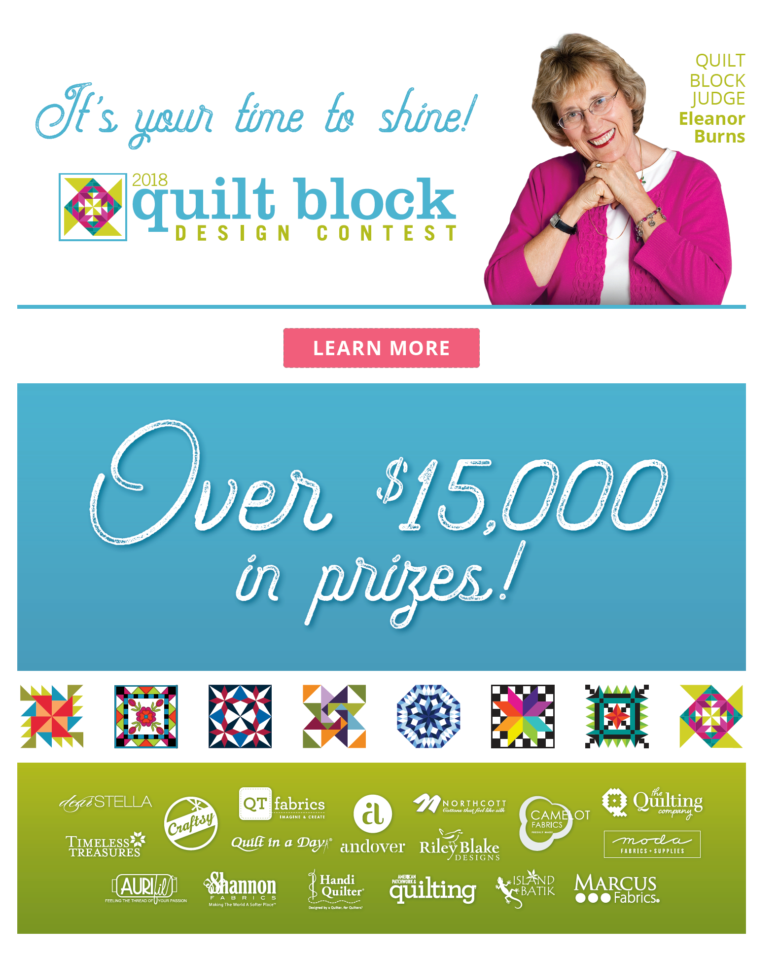 AccuQuilt Quilt Block Design Contest 2018 sponsors