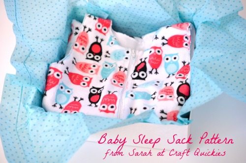 Free baby sleep sack pattern - simple to make with cuddle fabric!