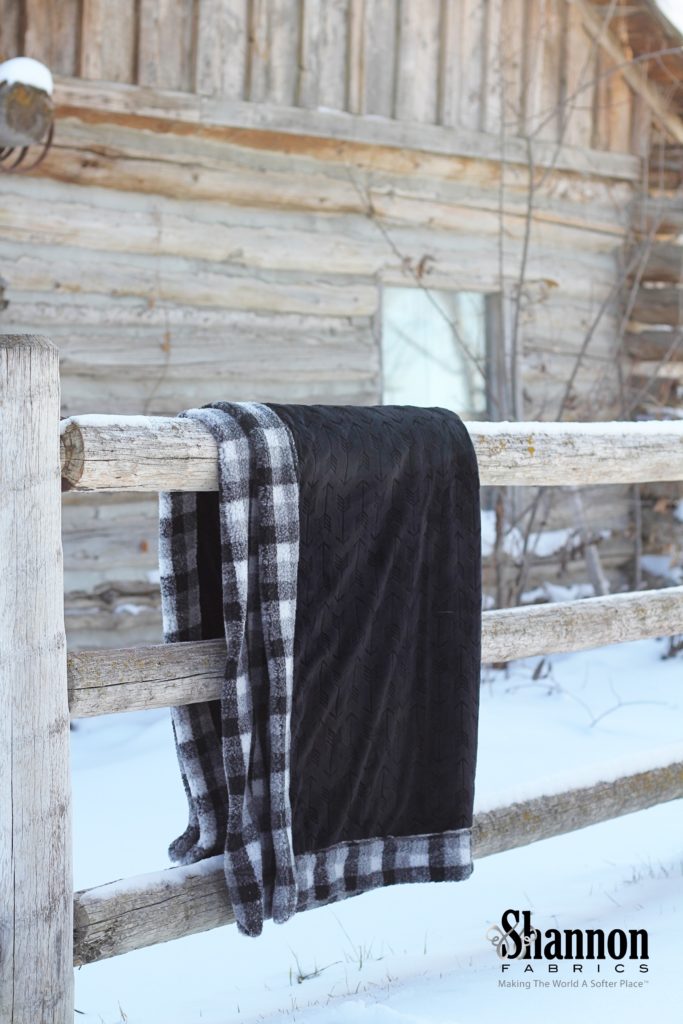 Mad for Plaid Berber Check Blanket in faux Sherpa fur! Easy to make!