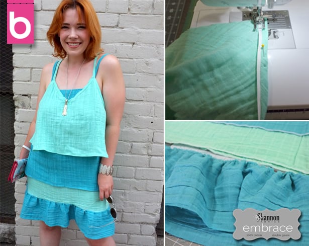 BurdaStyle Tiered Embrace double gauze dress sewing tutorial