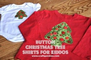 Button Christmas Tree Shirts for Kiddos from Craft Quickies