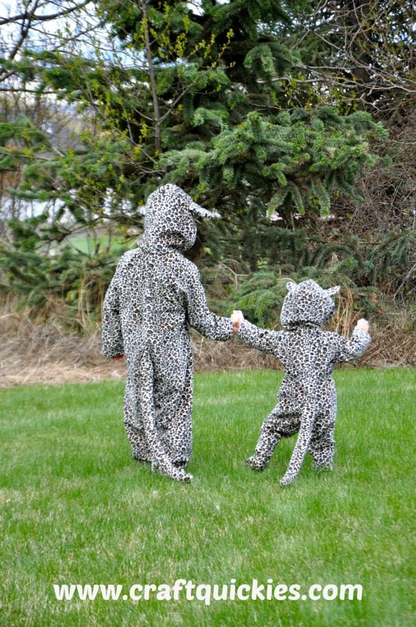 These costumes made with Cuddle fabric are PERFECT for play or for chilly trick-or-treating!