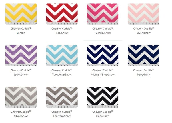 Shannon Fabrics Chevron Cuddle Colors