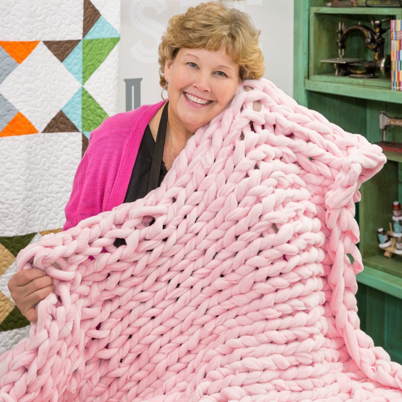 Chunky Knit Cuddle Blanket with Jenny of Missouri Star