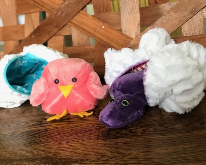 Completed Cuddle Fabric Hatchlings