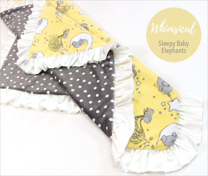 Dream Big Cuddle Baby Blanket Sewing Tutorial so cute with the whimsical elephant print