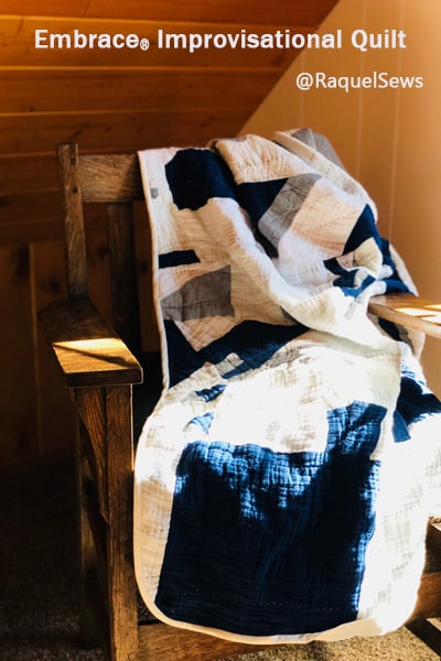 Embrace Double Gauze Improvisational Quilt by RaquelSews simply beautiful