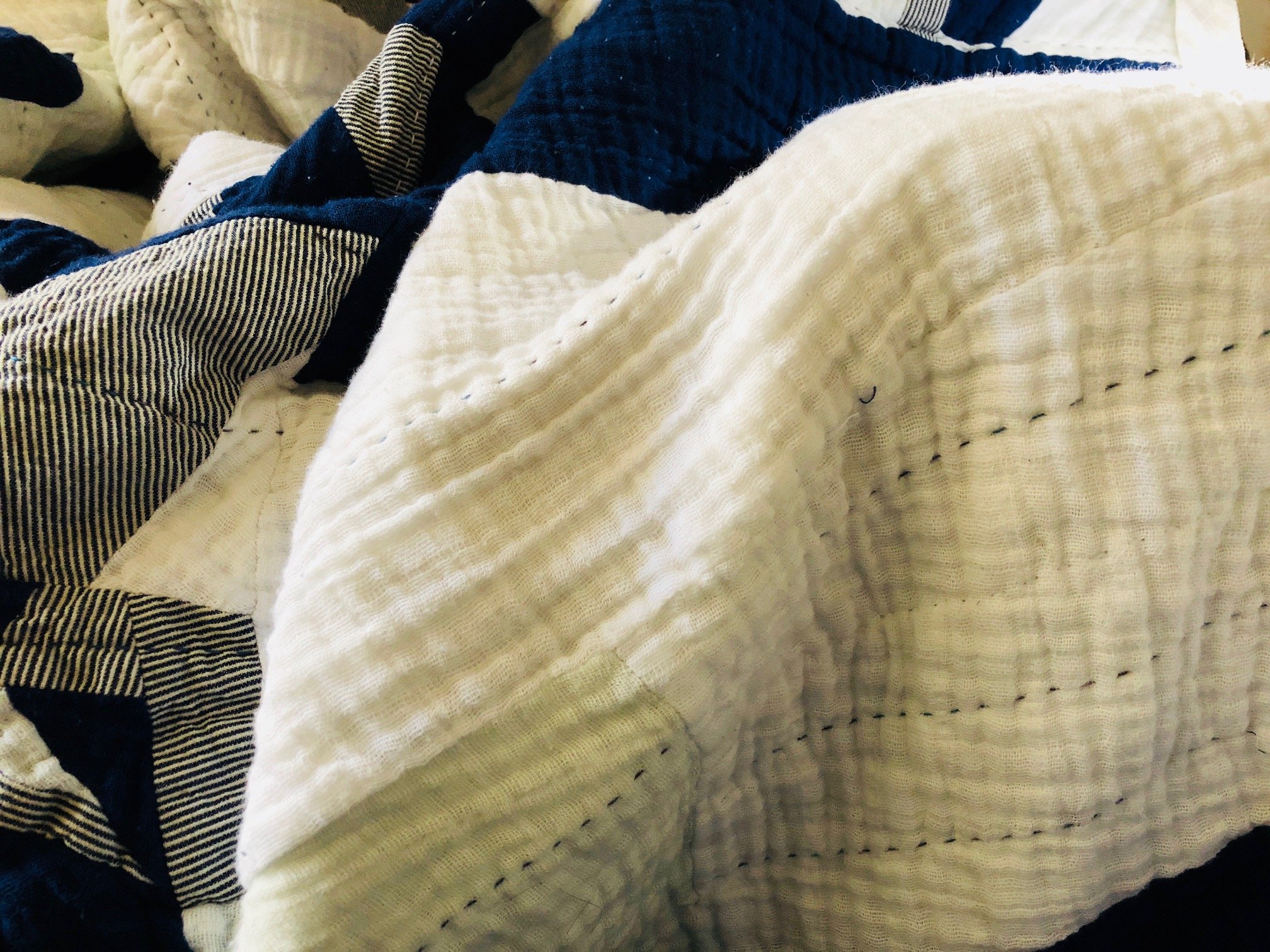 Embrace Double Gauze Improvisational Quilt by RaquelSews- washes up soft