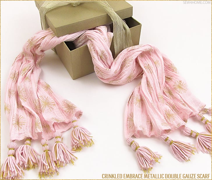 Embrace Double Gauze Metallic Crinkle Scarf makes a lovely gift