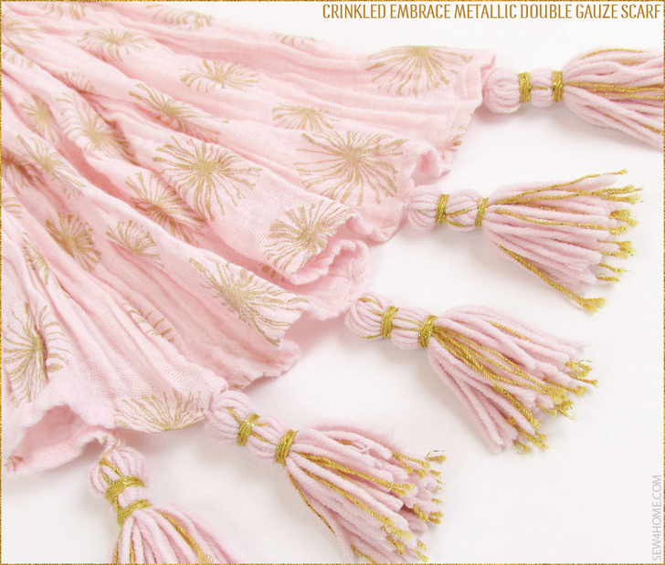 How To: Double Gauze Crinkled Scarf with Tassels