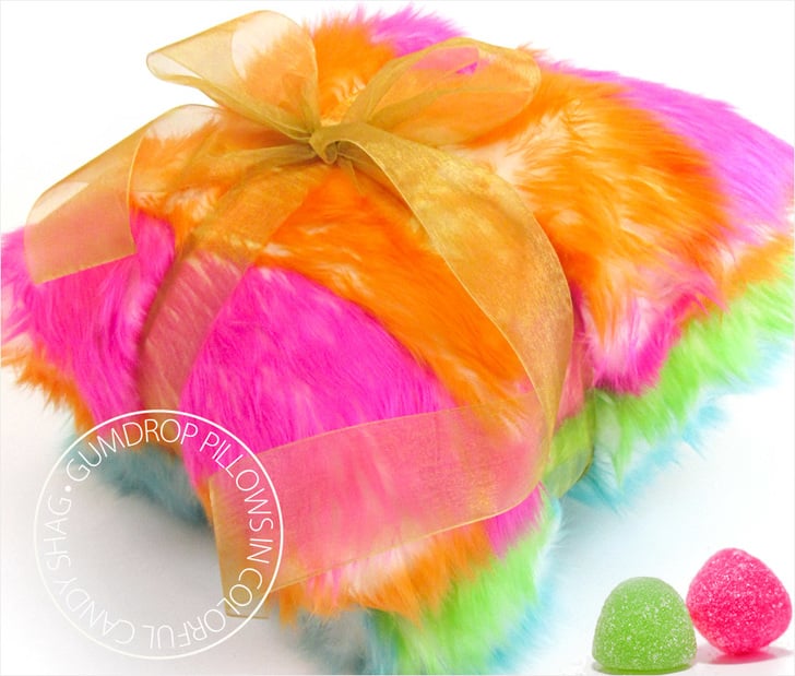 Gumdrop Candy Shag Faux Fur Pillows DIY by Sew4Home