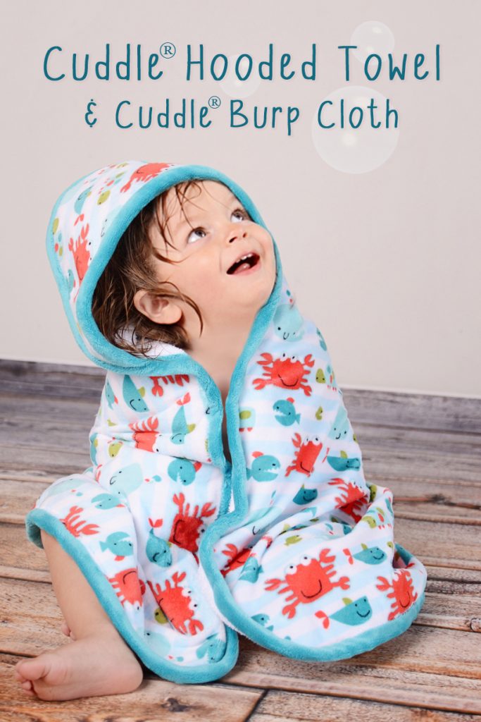 Minky Hooded Towel and Burp Cloth Pattern & Tutorial