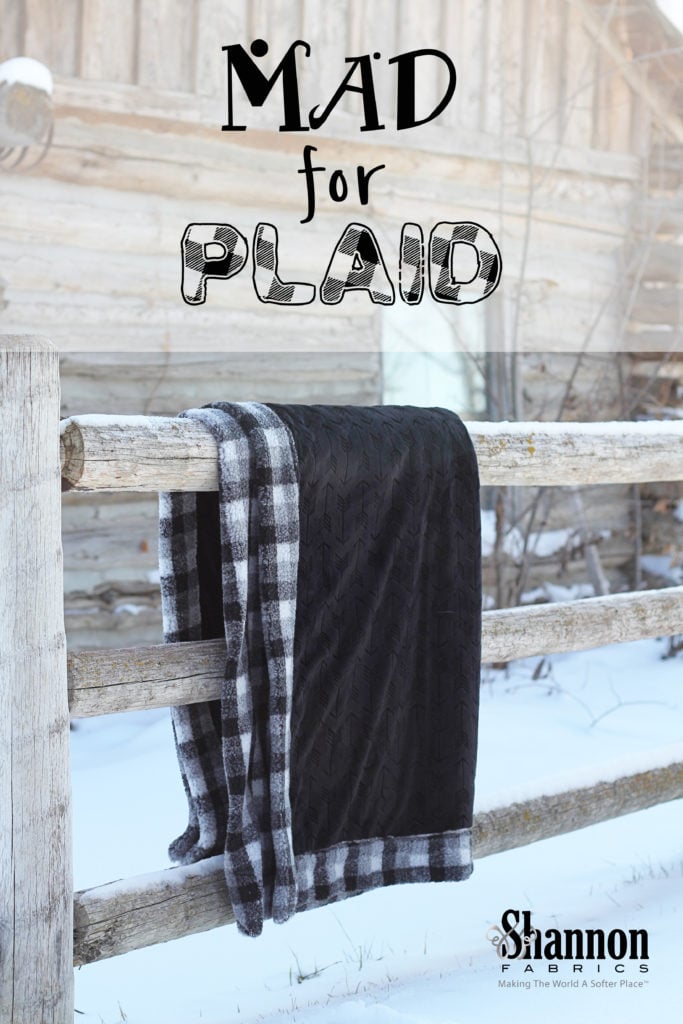 Mad for Plaid Berber Check Blanket in faux Sherpa fur! Easy to make!