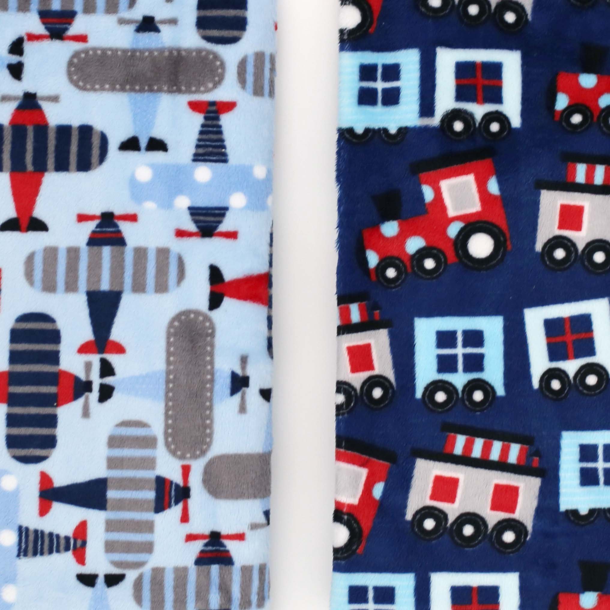 Ready Set Go by Ann Kelle, a Robert Kaufman Cuddle Collection, so cute for DIY sewing projects - full of planes, trains and automobiles