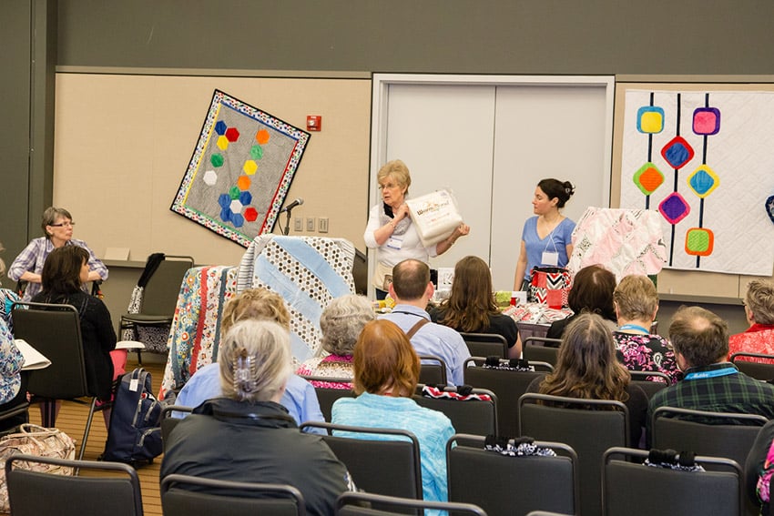 Schoolhouse - Pat shows a new quilt