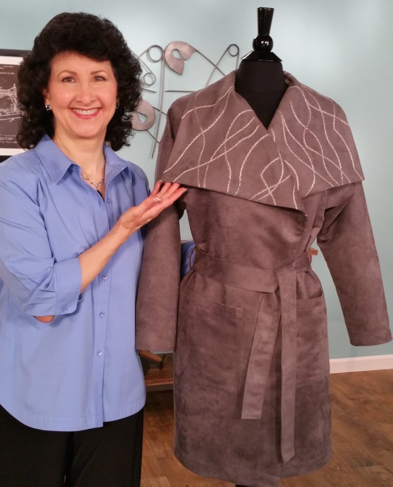 Joanne Banko Couched Collar Cuddle Suede Coat sewing tutorial as seen on It's Sew Easy TV