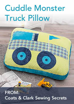 Cuddle Monster Truck Pillow Sewing Tutorial with Coats