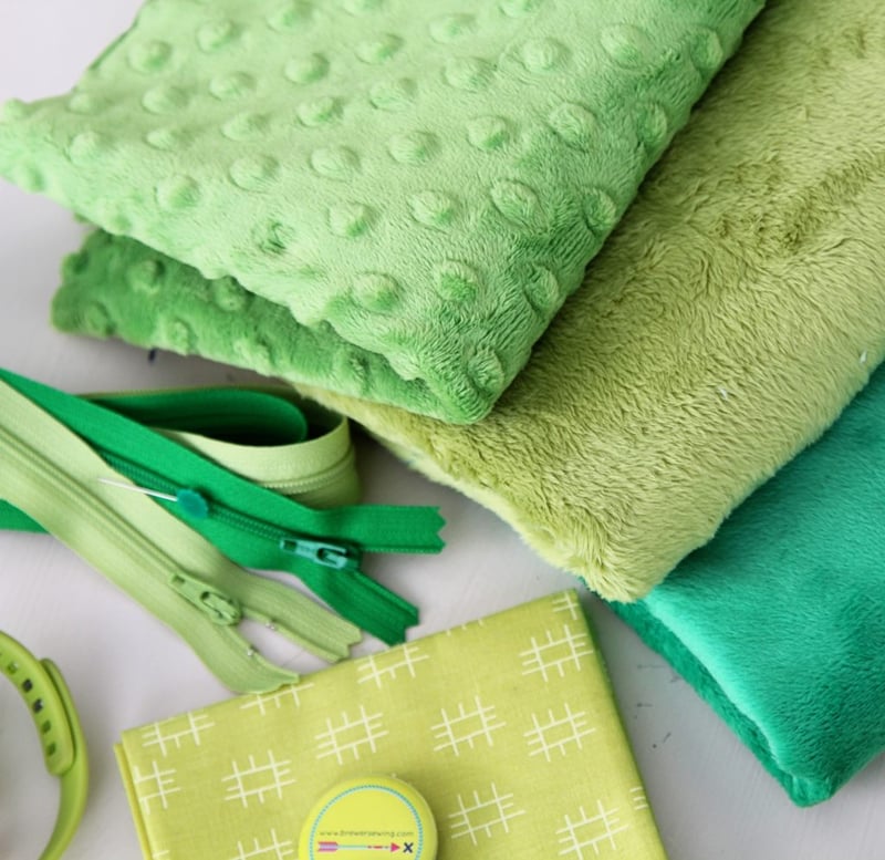 Greenery! The Pantone color of the year 2017 and Shannon Fabrics Cuddle in greens! 