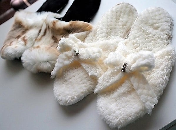 DIY Faux Fur Slippers Pattern & Tutorial