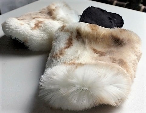 sew your own slippers in Cuddle plush and faux fur fabrics - DIY sewing tutorial