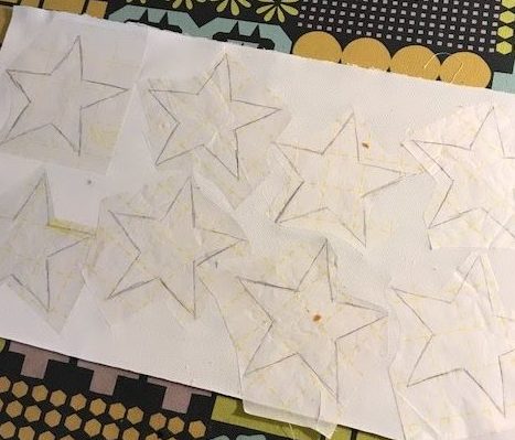 Starry Cuddle® Flag quilt star template Step 6