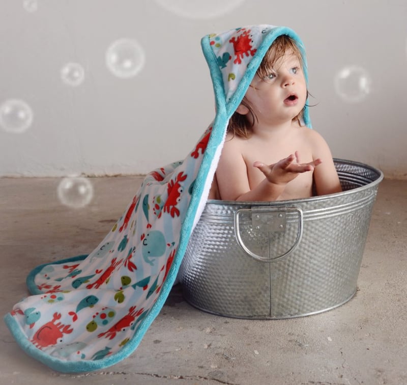 Minky Hooded Towel and Burp Cloth Pattern & Tutorial