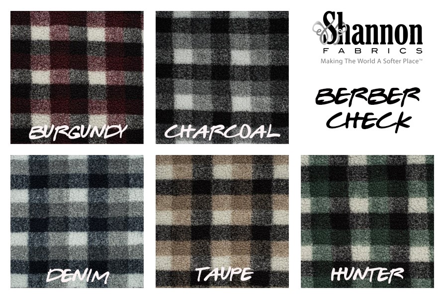 Berber Check Faux Fur sherpa fabric - Sew a quick and easy reversible Berber Check Cowl Scarf - DIY from Shannon Fabrics - we're mad for plaid!