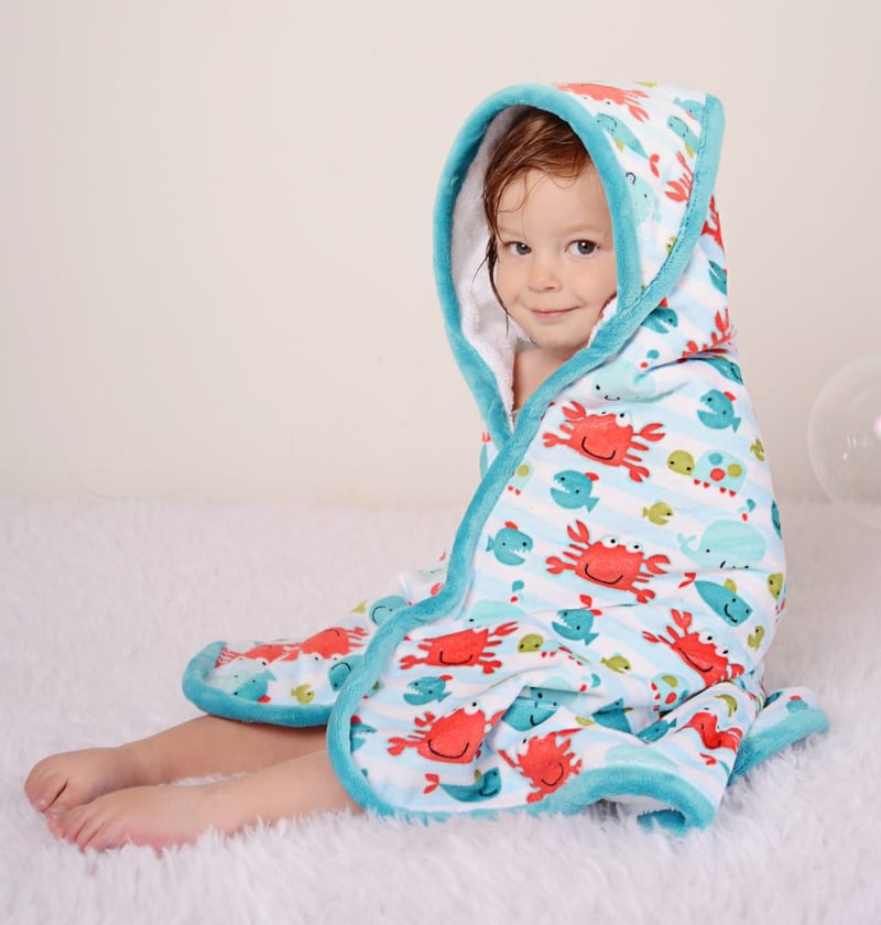 Minky Hooded Towel and Burp Cloth Pattern & Tutorial