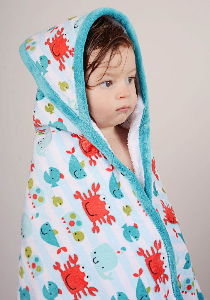 Minky Hooded Towel and Burp Cloth Pattern & Tutorial