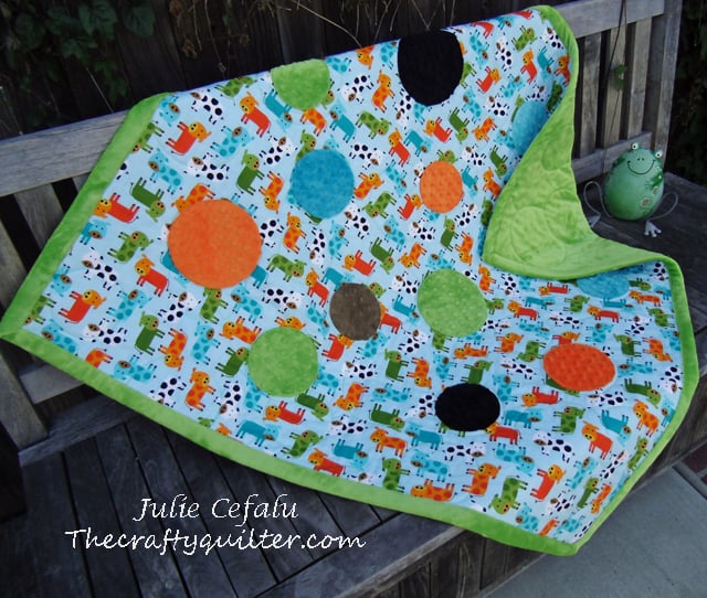 baby quilt tutorial with minky