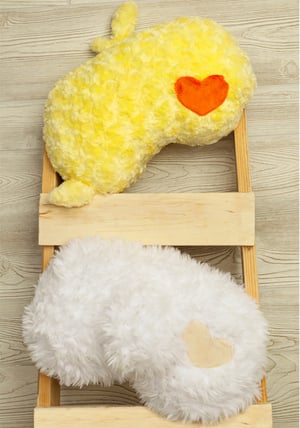 Cuddle® Minky Animal Pillows - Barnyard Buddies Jelly Bean Faces Pillows- Duckling and Sheep!