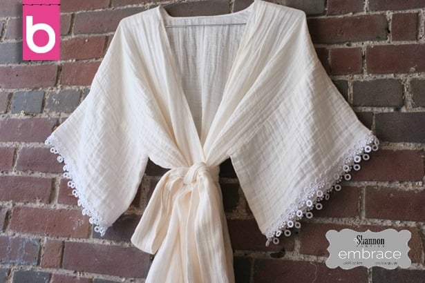 Easy Embrace Kimono sewing tutorial by Martha Stewart and BurdaStyle