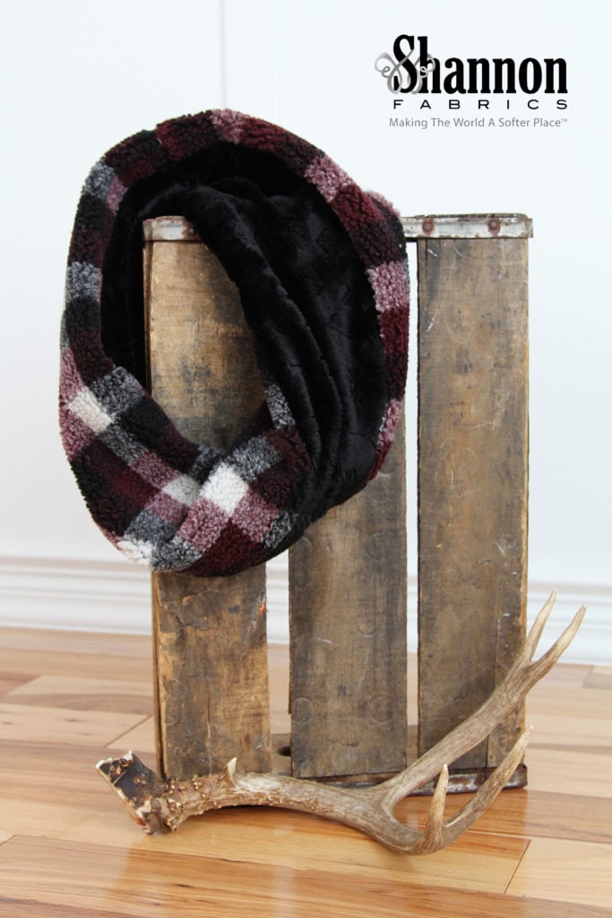 Sew a quick and easy reversible Berber Check Cowl Scarf - DIY from Shannon Fabrics - we're mad for plaid!