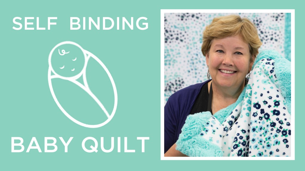 self binding Cuddle fabric baby blanket