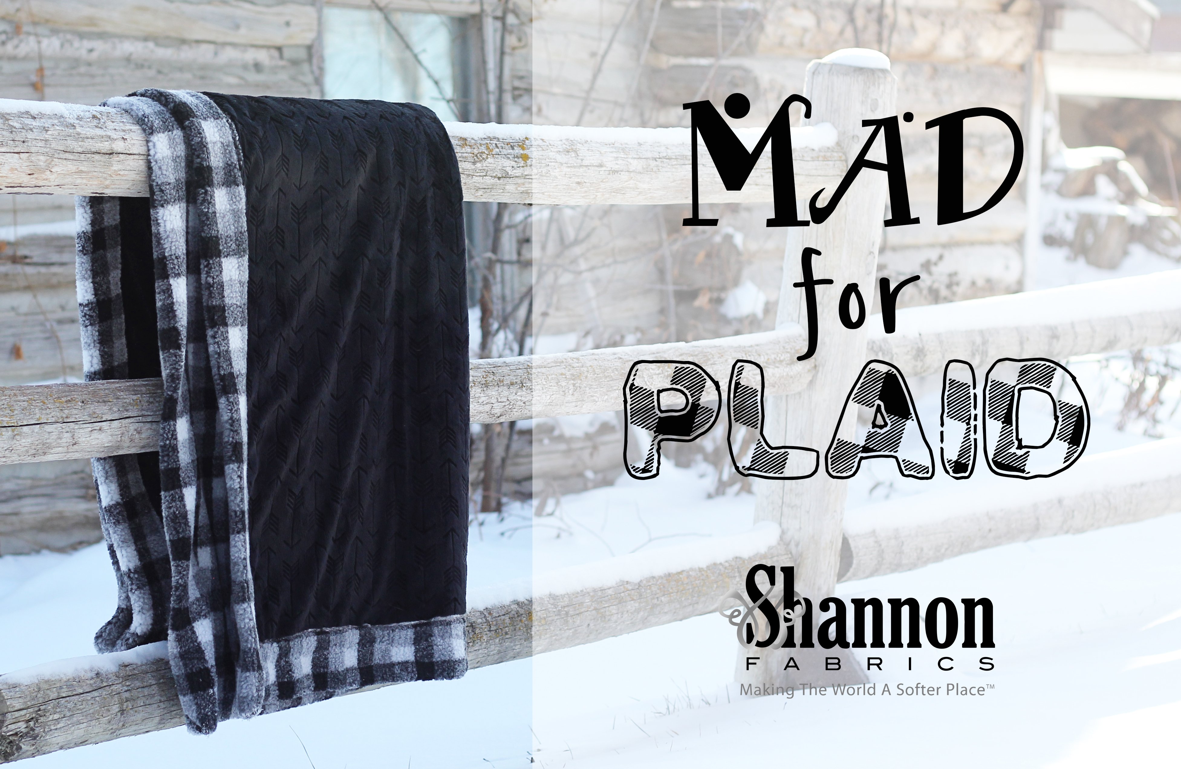 Mad for Plaid Berber Check Blanket in faux Sherpa fur! Easy to make!