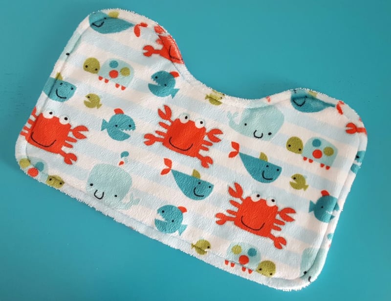 Minky Hooded Towel and Burp Cloth Pattern & Tutorial