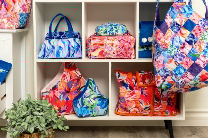 Quilting Cuddle Floral Damask Rainbow Bags Shelf (3)