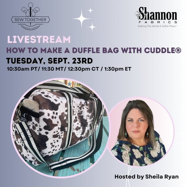 Sew Together LIVE! How to Make a Duffle Bag with Cuddle®