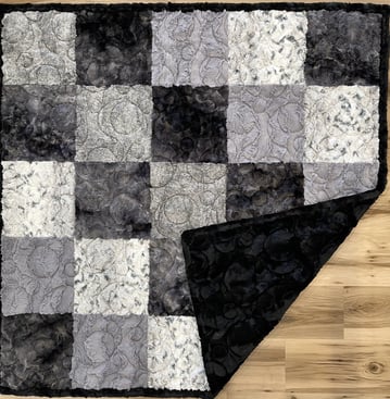 blk patchwork quilt 