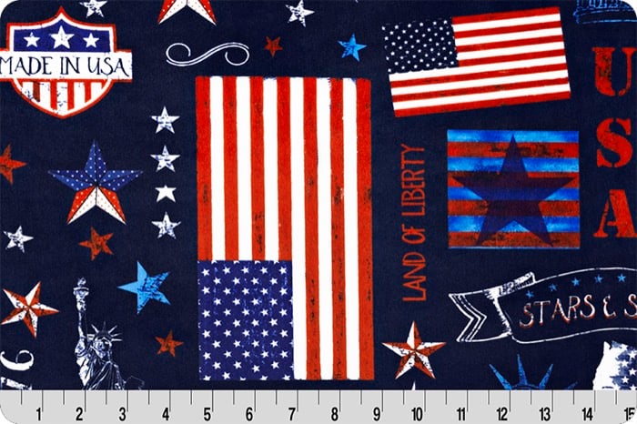 American-Themed Fourth of July Cuddle® Minky Plush Fabrics